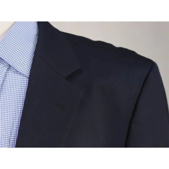 Brooks Brothers Navy Blue w/ Gold Metal Buttons 2-Btn Wool Blazer Jacket 44L - Picture 4 of 9